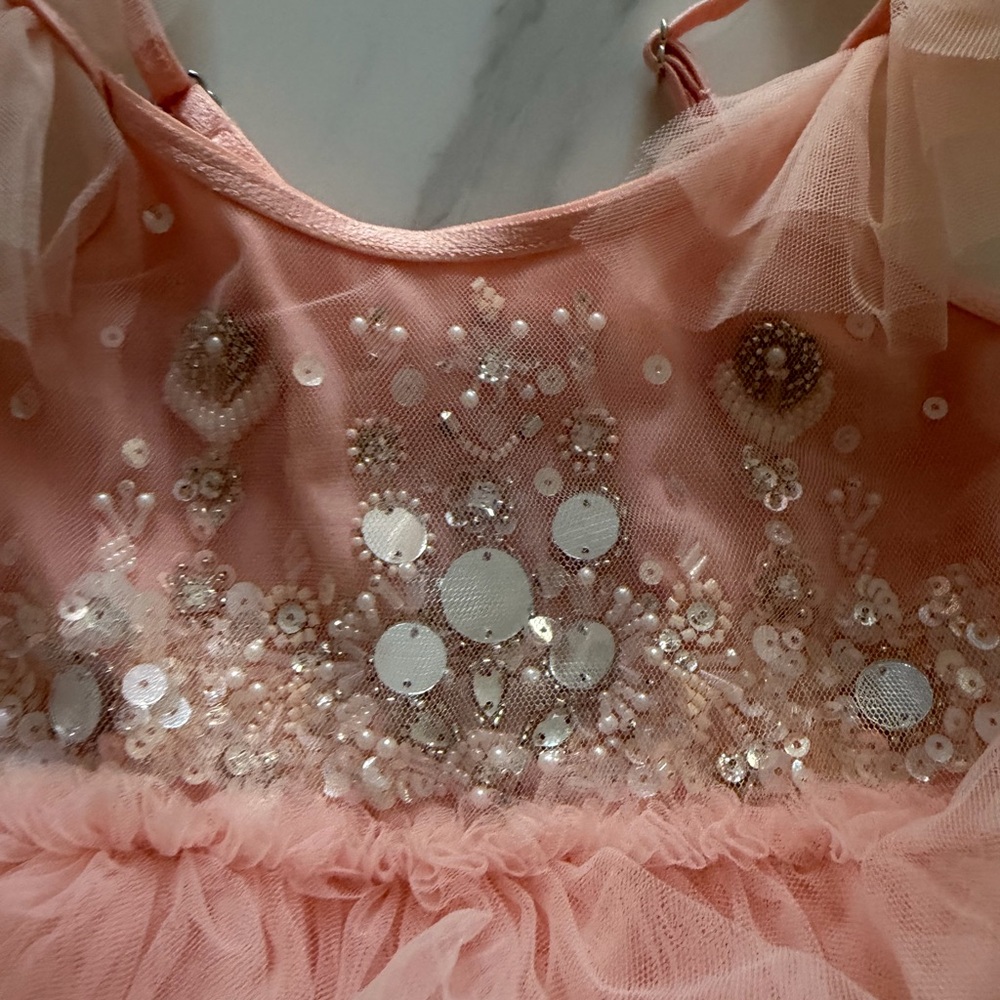 Tutu Du Monde ruffled sequin embellished pink dress 3-6 month old baby girl - Picture 2 of 7